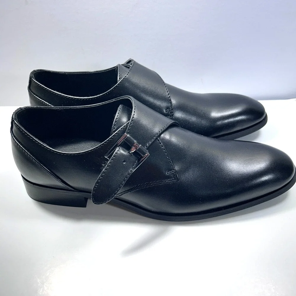 Alfani ‎ Elijah Single Monk Strap Men's Shoe Black 8M